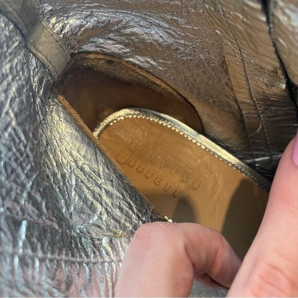 SILVANO SASSETTI Gray Leather Zipper Ankle Boots - Picture 4 of 13